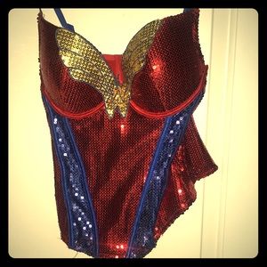 Sequined Wonder Woman Corset